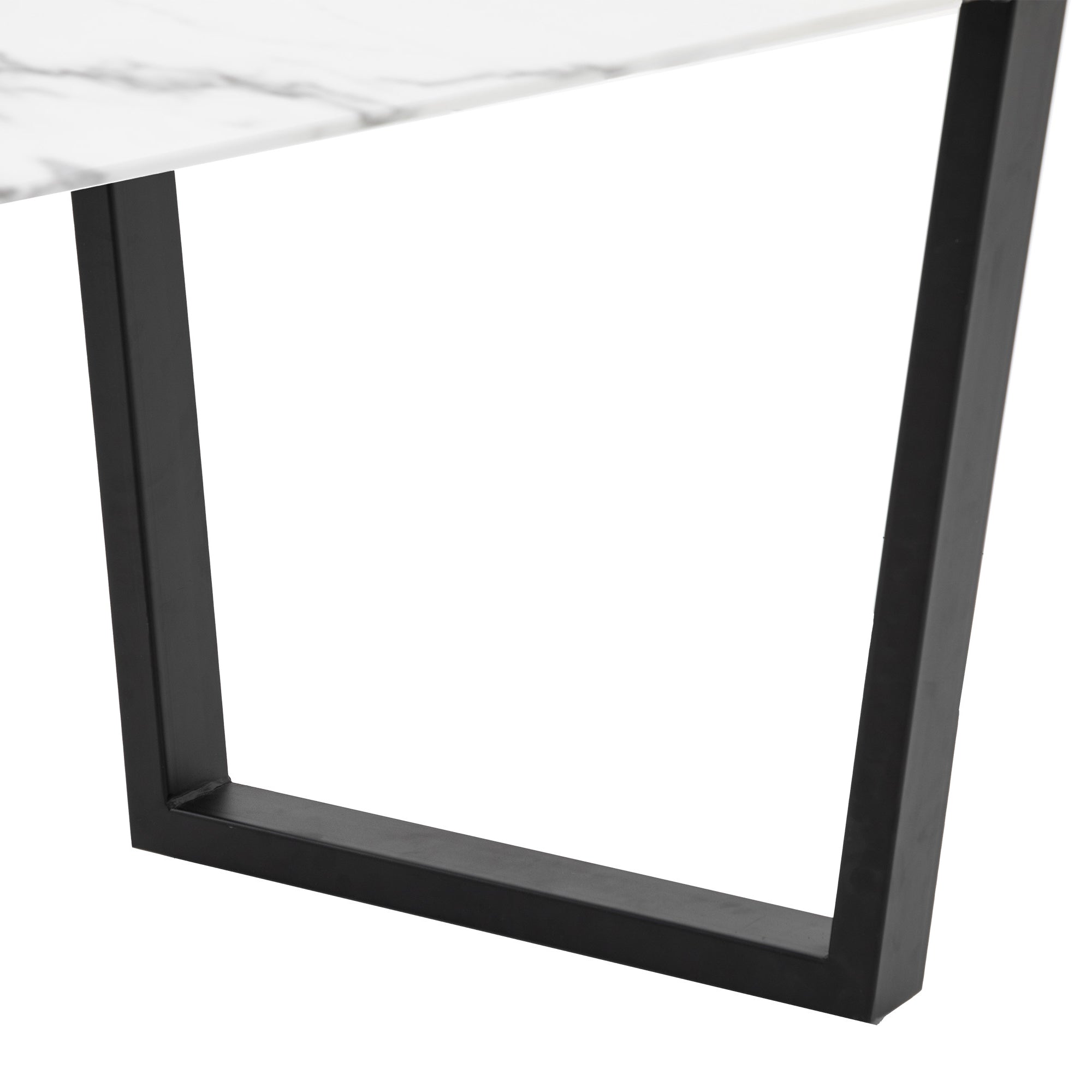 Ari White Marble Rectangle Dining Table | 6 Seater